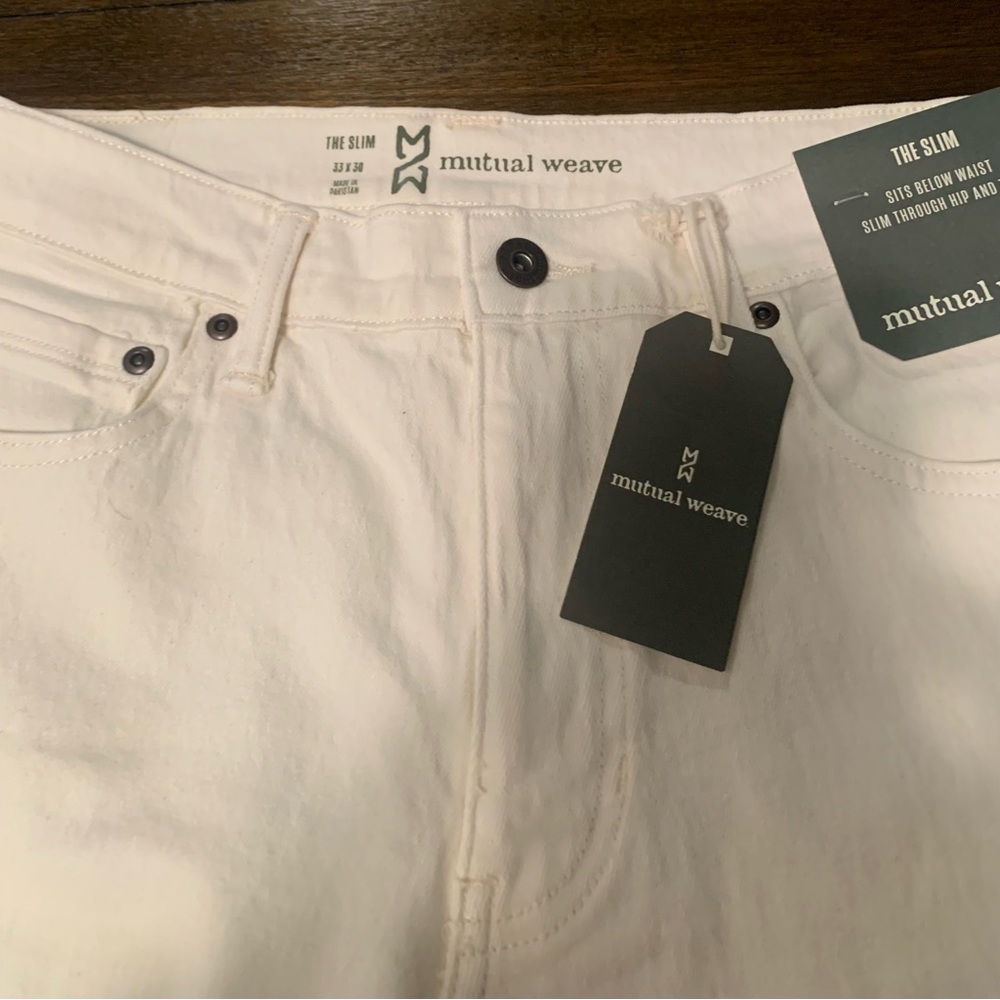 Mutual Weave: Pants Slim 33 X 30: Sits Just Below The Waist & Slim Hip & Thighs - Picture 3 of 10